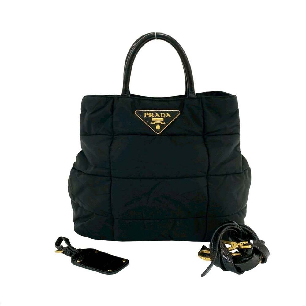 PRADA Black Leather Shoulder Bag - Picture 1 of 10